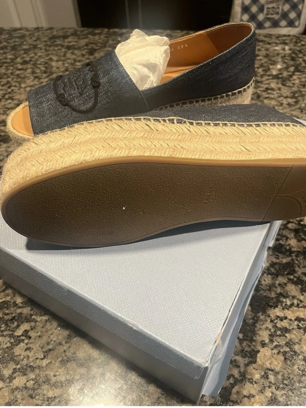 Prada slip espadrille